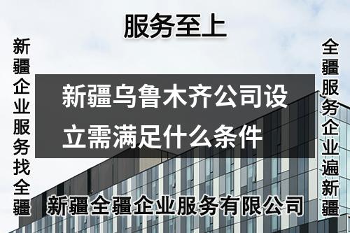 新疆烏魯木齊公司設立需滿足什么條件