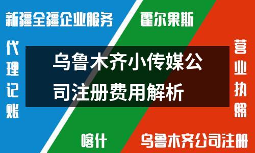 烏魯木齊小傳媒公司注冊(cè)費(fèi)用解析