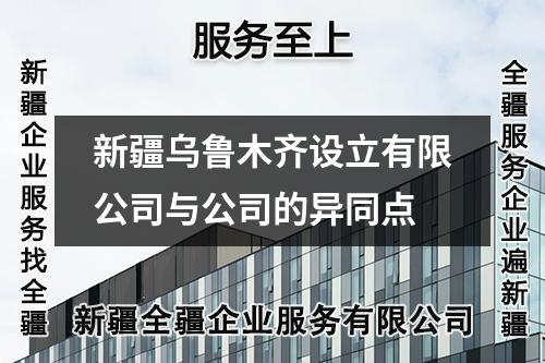 新疆烏魯木齊設立有限公司與公司的異同點