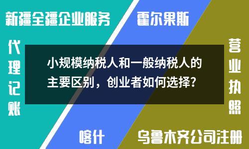 小規(guī)模納稅人和一般納稅人的主要區(qū)別，創(chuàng)業(yè)者如何選擇？
