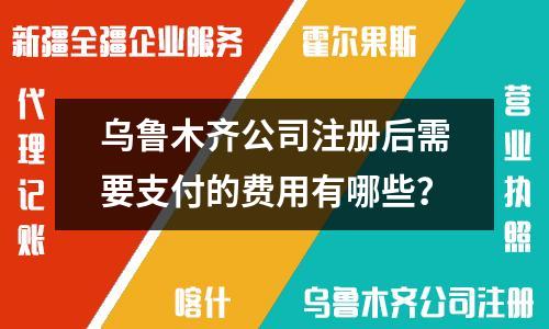 烏魯木齊公司注冊(cè)后需要支付的費(fèi)用有哪些？