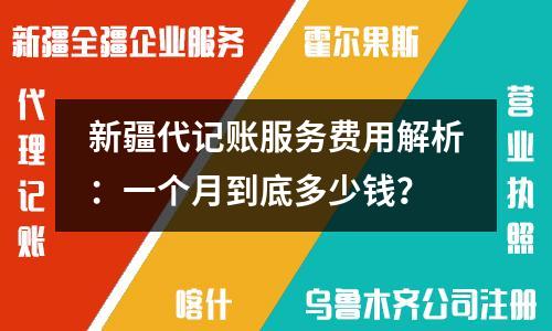 新疆代記賬服務(wù)費(fèi)用解析：一個(gè)月到底多少錢？